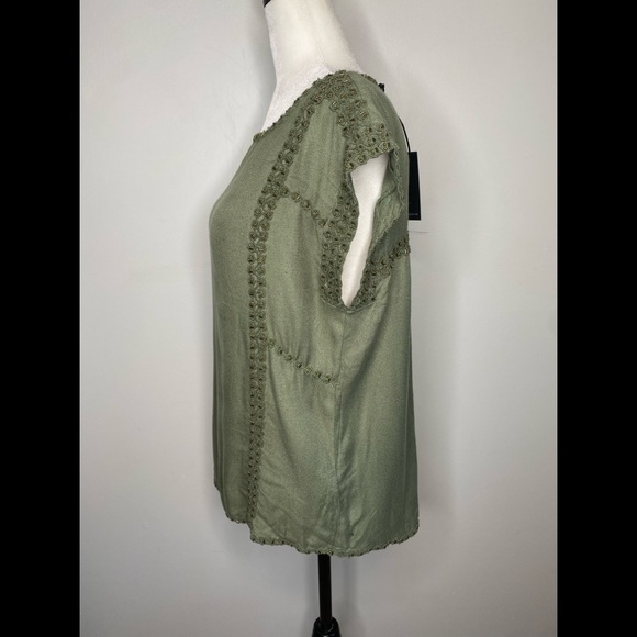 NWT Kut From the Kloth Green Blouse Embellishments - Picture 6 of 6
